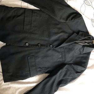 Mens black suit jacket and pants